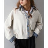 デニム切替レイヤードカーディガン | SpRay | 詳細画像28 