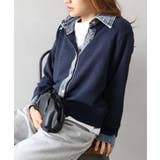 デニム切替レイヤードカーディガン | SpRay | 詳細画像35 