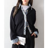 デニム切替レイヤードカーディガン | SpRay | 詳細画像49 