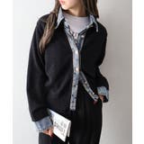 デニム切替レイヤードカーディガン | SpRay | 詳細画像50 