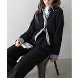 デニム切替レイヤードカーディガン | SpRay | 詳細画像51 