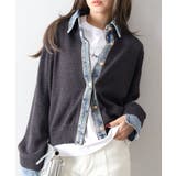 デニム切替レイヤードカーディガン | SpRay | 詳細画像53 