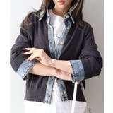 デニム切替レイヤードカーディガン | SpRay | 詳細画像55 