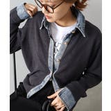 デニム切替レイヤードカーディガン | SpRay | 詳細画像7 