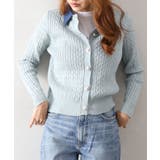 デニム切替ケーブルカーディガン | SpRay | 詳細画像9 