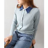 デニム切替ケーブルカーディガン | SpRay | 詳細画像11 