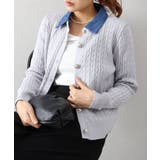 デニム切替ケーブルカーディガン | SpRay | 詳細画像15 