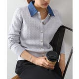 デニム切替ケーブルカーディガン | SpRay | 詳細画像19 