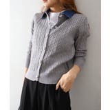 デニム切替ケーブルカーディガン | SpRay | 詳細画像26 