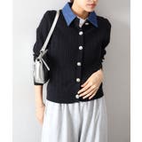 デニム切替ケーブルカーディガン | SpRay | 詳細画像32 