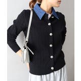 デニム切替ケーブルカーディガン | SpRay | 詳細画像33 