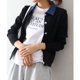 デニム切替ケーブルカーディガン | SpRay | 詳細画像3 