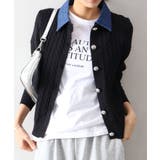 デニム切替ケーブルカーディガン | SpRay | 詳細画像42 