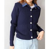 デニム切替ケーブルカーディガン | SpRay | 詳細画像5 