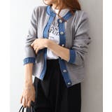 デニム切替ノーカラーカーディガン | SpRay | 詳細画像20 