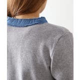 デニム切替ノーカラーカーディガン | SpRay | 詳細画像33 