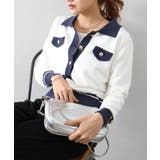 バイカラー衿付カーディガン | SpRay | 詳細画像34 