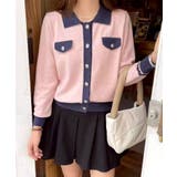 バイカラー衿付カーディガン | SpRay | 詳細画像5 