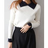 アイボリー | 襟付きニットプルオーバー | SpRay