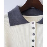 配色ニットポロシャツ | SpRay | 詳細画像9 