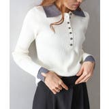 配色ニットポロシャツ | SpRay | 詳細画像21 