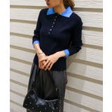 配色ニットポロシャツ | SpRay | 詳細画像37 