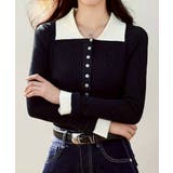 配色ニットポロシャツ | SpRay | 詳細画像6 