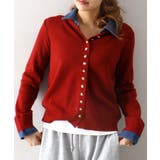 デニム切替ニットカーディガン | SpRay | 詳細画像21 