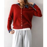 デニム切替ニットカーディガン | SpRay | 詳細画像22 