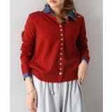 デニム切替ニットカーディガン | SpRay | 詳細画像25 