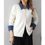 デニム切替ニットカーディガン | SpRay | 詳細画像29 