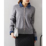 デニム切替ニットカーディガン | SpRay | 詳細画像34 