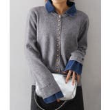 デニム切替ニットカーディガン | SpRay | 詳細画像36 