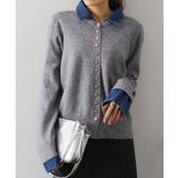 デニム切替ニットカーディガン | SpRay | 詳細画像37 