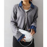 デニム切替ニットカーディガン | SpRay | 詳細画像39 