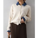 デニム切替ニットカーディガン | SpRay | 詳細画像46 