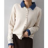 デニム切替ニットカーディガン | SpRay | 詳細画像47 