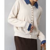 デニム切替ニットカーディガン | SpRay | 詳細画像49 