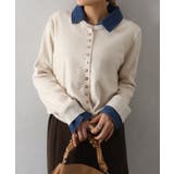 デニム切替ニットカーディガン | SpRay | 詳細画像53 