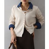 デニム切替ニットカーディガン | SpRay | 詳細画像54 