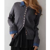 デニム切替ニットカーディガン | SpRay | 詳細画像58 