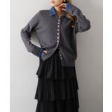 デニム切替ニットカーディガン | SpRay | 詳細画像59 