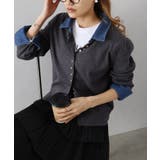 デニム切替ニットカーディガン | SpRay | 詳細画像65 