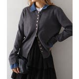 デニム切替ニットカーディガン | SpRay | 詳細画像69 