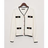 バイカラーVネックカーディガン | SpRay | 詳細画像9 