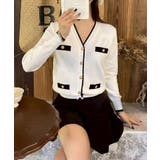 バイカラーVネックカーディガン | SpRay | 詳細画像5 