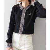 布帛チェック切替ダブルジップカーディガン | SpRay | 詳細画像10 