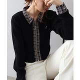 布帛チェック切替ダブルジップカーディガン | SpRay | 詳細画像13 