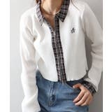 布帛チェック切替ダブルジップカーディガン | SpRay | 詳細画像18 