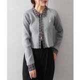 布帛チェック切替ダブルジップカーディガン | SpRay | 詳細画像5 